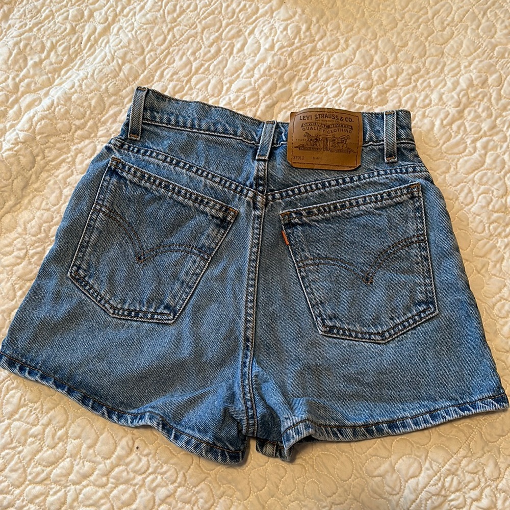 1996 Vintage orange tab Levi shorts